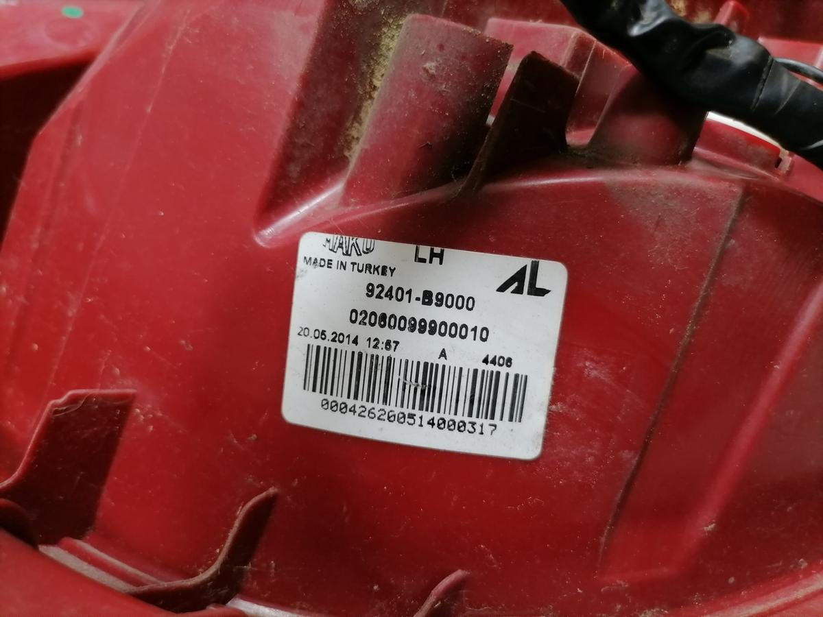 Hyundai I10 2 original R&uuml;cklicht R&uuml;ckleuchte Schlussleuchte links Bj.2014